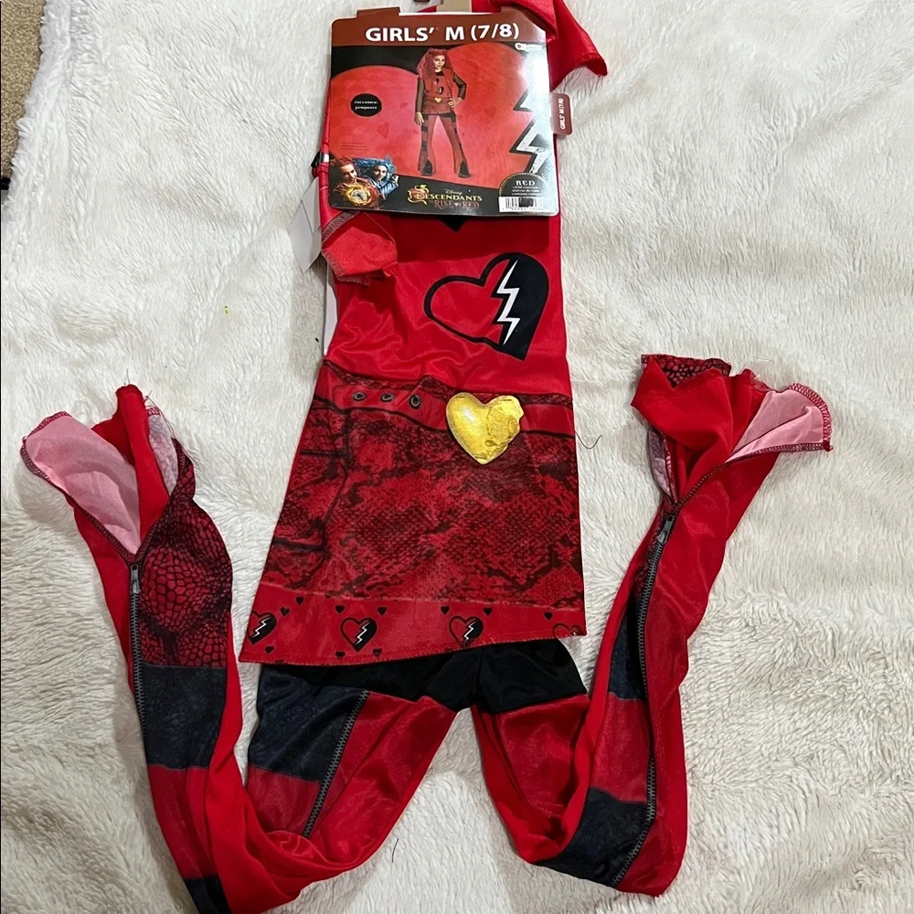 Disney Descendants The Rise Of Red  Child Costume Size M 7-8 Halloween Dress Up - Picture 2 of 4
